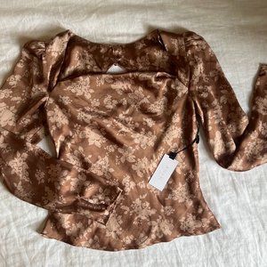 ASTR The Label Floral Long Sleeve Blouse